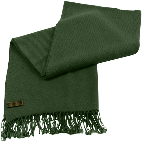 CJ Apparel Olive Green 100% Cashmere Shawl Pashmina Scarf Wrap Stole Head Wrap Hand Made in Nepal New