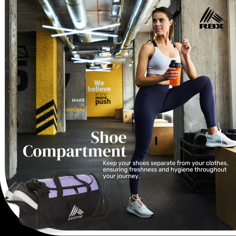 RBX Gym Bags for Men, Small Gym Bag for Women with Shoe Compartment, Duffle Bag for Travel, Sports Bag, Camping, Weekend, Carry On, Overnight Duffel Bag for Women with Shoulder Strap RBX
