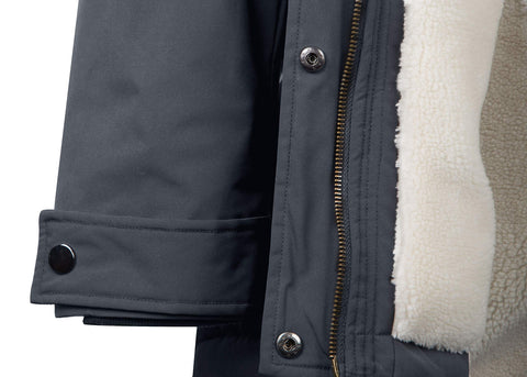 NUTEXROL Women's Winter Thicken Hooded Sherpa Lined Parka Military Anorak Jacket Warm Short Cotton Coats for Women Grey