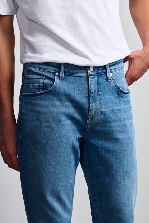 General Denim Works Bridge Men's Regular Rise Straight Leg Jeans, Mid Denim, 36x32