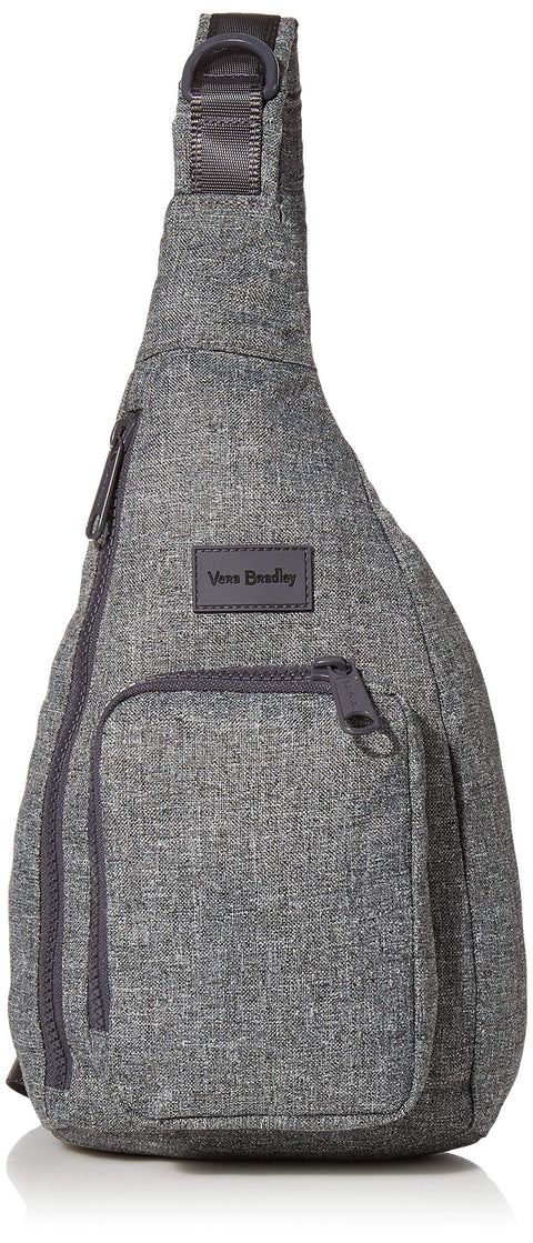 Vera Bradley Women's Recycled Lighten Up Reactive Mini Sling Backpack, Gray Heather, One Size Vera Bradley