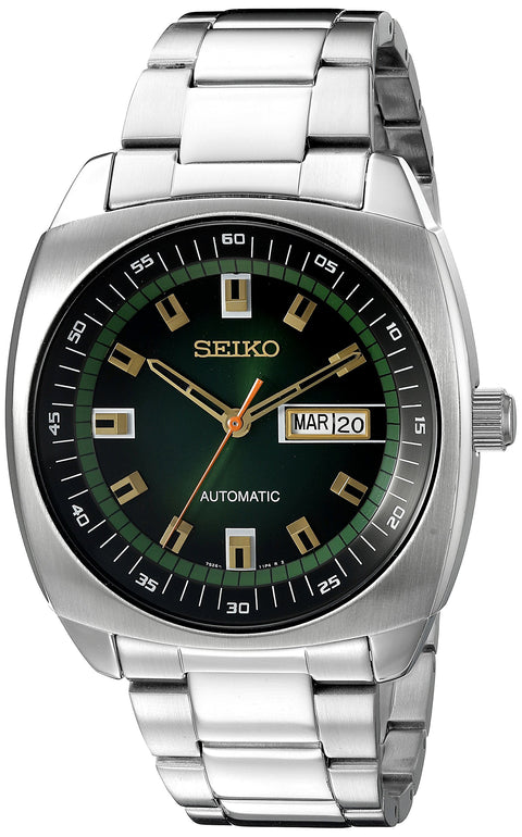 SEIKO Recraft Automatic Watch - Green Dial, Stainless Steel, Day/Date Calendar, 50m Water Resistant, 41hr Power Reserve SEIKO