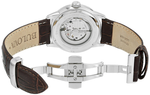 Bulova Men's 42mm Sutton Automatic Watch with 24-Hour Sub Dial, Exhibition Caseback, and Luminous Hands Bulova