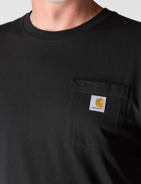 Carhartt Mens Loose Fit Heavyweight Short-Sleeve Pocket T-Shirt Work Utility T Shirt, Black, XX-Large US