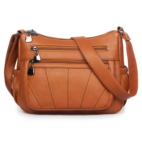 Crossbody Purse for Women Ladies Soft PU Leather Shoulder Bag Medium Roomy Handbag Fashion Tote Top Handle Satchel VOLGANIK ROCK