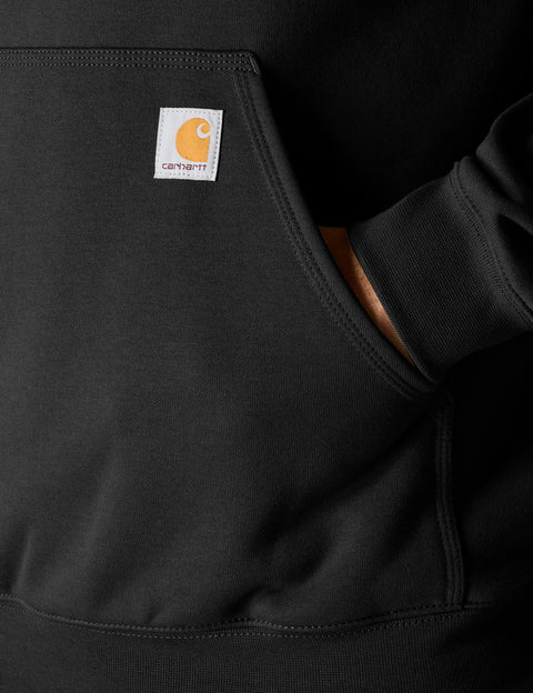 Carhartt Mens Loose Fit Midweight Logo Sleeve Graphic Fashion Sweatshirts, Black, Large US