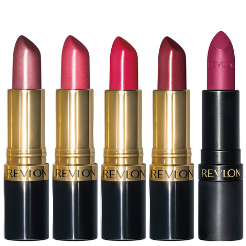 REVLON Lipstick Set, Super Lustrous 5 Piece Gift Set, Multi-Finish, Cream Pearl & Matte, Pack of 5 REVLON