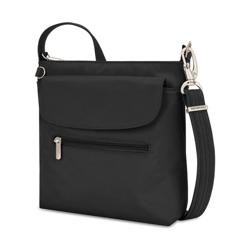 Travelon Anti-Theft Classic Mini Shoulder Bag, Black, One Size, 8.5 x 8.5 x 2 Travelon