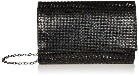 Jessica McClintock womens Alexis Sparkle and Shine Clutch Evening Bag, Black, One Size US Jessica McClintock