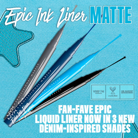 NYX PROFESSIONAL MAKEUP Epic Ink Liner, Waterproof Liquid Eyeliner - Black, Vegan Formula NYX PROFESSIONAL MAKEUP