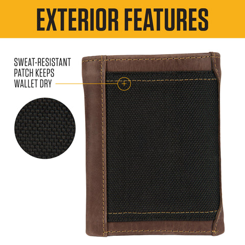 Carhartt Men's Rugged Leather Triple Stitch Wallets, Available in Multiple Styles, Brown (Trifold), One Size Carhartt