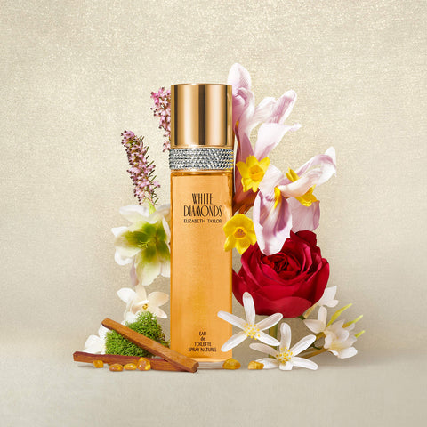 Elizabeth Taylor Women's Perfume, White Diamonds, Eau De Toilette EDT Spray, 3.3 Fl Oz & Body Powder for Women, Fragrance with Body Puff, White Diamonds, 2.6 Oz Elizabeth Taylor
