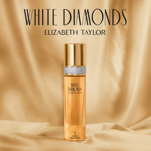 Elizabeth Taylor Women's Perfume, White Diamonds, Eau De Toilette EDT Spray, 3.3 Fl Oz & Body Powder for Women, Fragrance with Body Puff, White Diamonds, 2.6 Oz Elizabeth Taylor