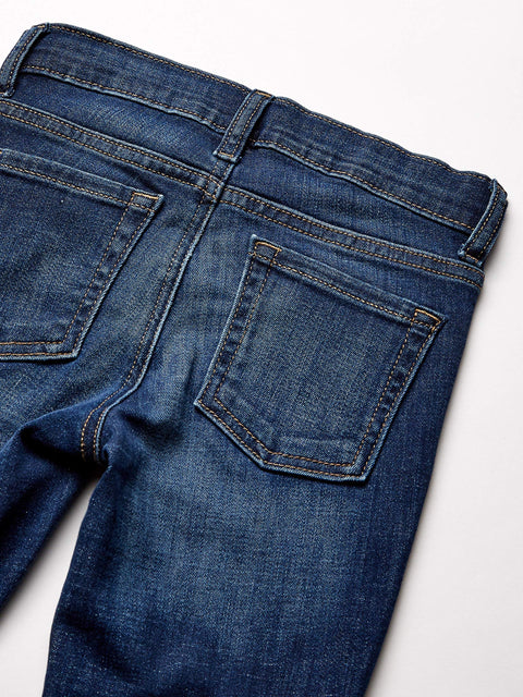 Amazon Essentials Outdoor Girls' Skinny Fit Stretch Jeans, Medium Wash, Size 6