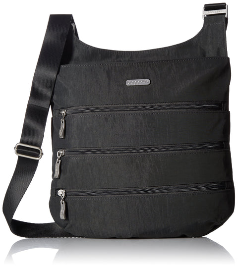 Baggallini unisex adult Big Zipper Travel Crossbody cross body handbags, Gray, One Size US Baggallini