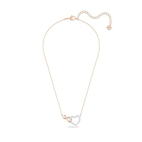 Swarovski Infinity Heart Pendant Necklace, with Mixed Metal Plated Finish and Clear Swarovski Crystal Pavé SWAROVSKI
