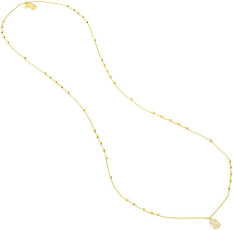 14k Yellow Gold 29 Diamond .17tcw Double Animal Pet Dog Necklace 24 Inch Jewelry Gifts for Women JewelryWeb