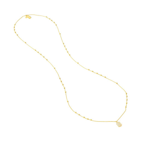 14k Yellow Gold 29 Diamond .17tcw Double Animal Pet Dog Necklace 24 Inch Jewelry Gifts for Women JewelryWeb