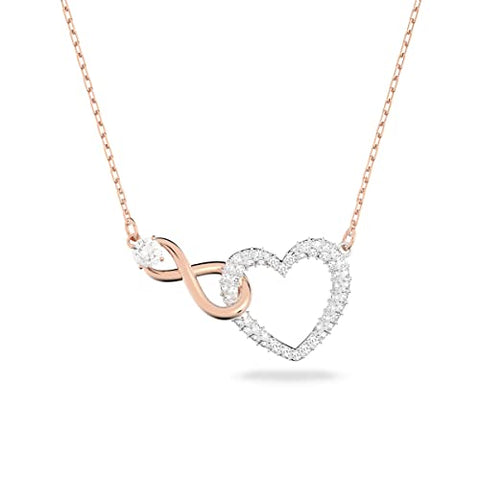 Swarovski Infinity Heart Pendant Necklace, with Mixed Metal Plated Finish and Clear Swarovski Crystal Pavé SWAROVSKI