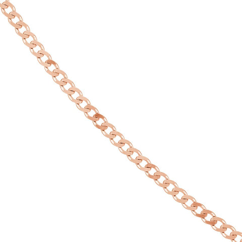 14k Rose Gold 1.95mm Open Curb 5mm Spring Ring Closure 16 Inch Jewelry Gifts for Women JewelryWeb