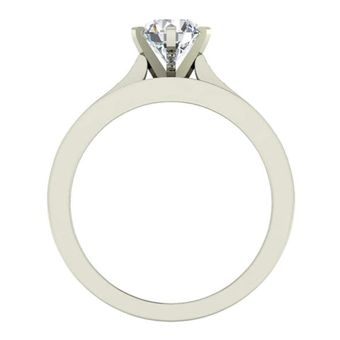 Glitz Design Classic Channel Engagement Ring Set Sparkling Diamond Wedding Set 1.10 ctw 14K White Gold (J, I1) RS 5 Glitz Design