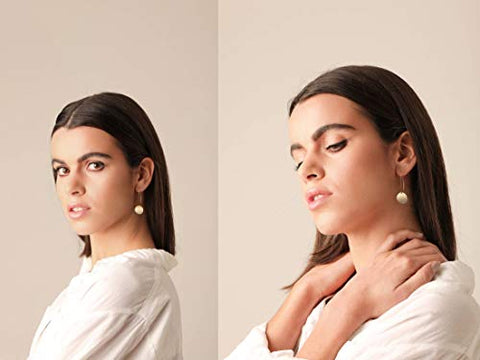 Statement Long Gold Round Dangling Earrings for Women Lightweight Circle Disc Coin Geometric Flat Brushed 18k Gold Plated Dangle Drop Hanging Hoop Earrings for women Gift for Her… SOFYBJA