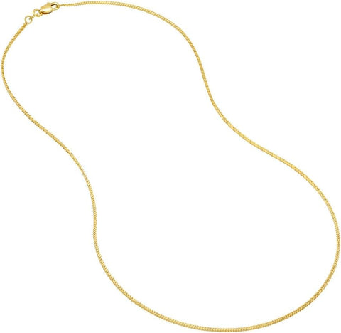 14k Yellow Gold 1.1mm Round Franco Cable Lobster Claw Closure 16 Inch Jewelry Gifts for Women JewelryWeb