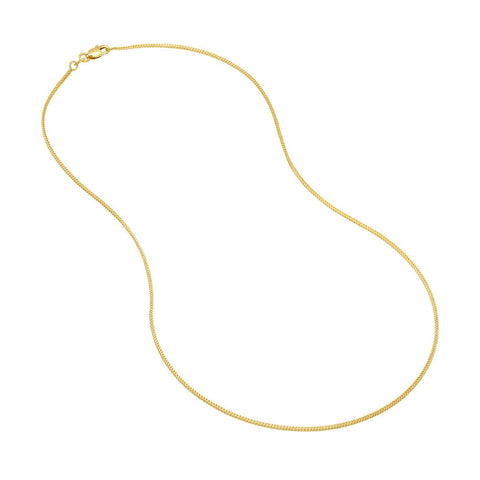 14k Yellow Gold 1.1mm Round Franco Cable Lobster Claw Closure 16 Inch Jewelry Gifts for Women JewelryWeb