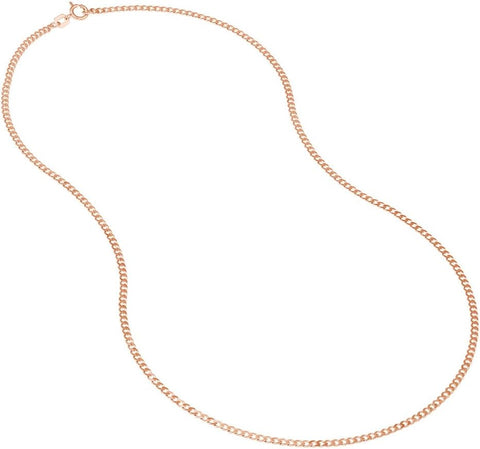 14k Rose Gold 1.95mm Open Curb 5mm Spring Ring Closure 16 Inch Jewelry Gifts for Women JewelryWeb