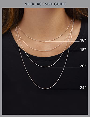 Amazon Collection Women's Sterling Silver Diamond Twist Pendant Necklace (1/10 cttw), 18" Amazon Collection