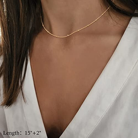 Vjoypro Gold Layered Long Necklaces for Women, 14K Gold Plated Initial N Letter Layering Choker Coin Pendant Necklace Dainty Bar Necklaces Jewelry Gifts for Women Trendy Necklaces Vjoypro