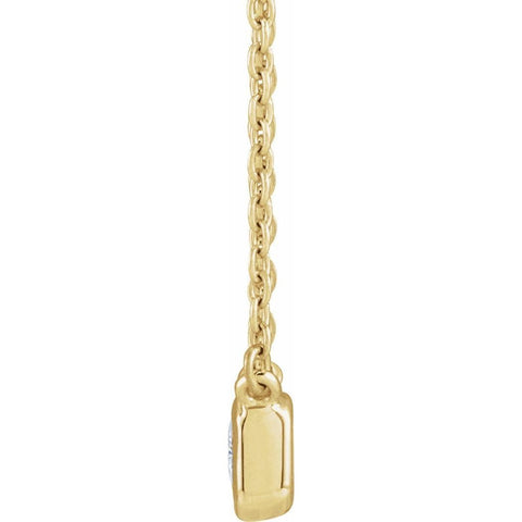 14k Yellow Gold Emerald Lab Created Diamond 5.2x3.8mm 0.5 Carat SI G h 16 18 Inch Polished 1/2 Lab Jewelry Gifts for Women JewelryWeb