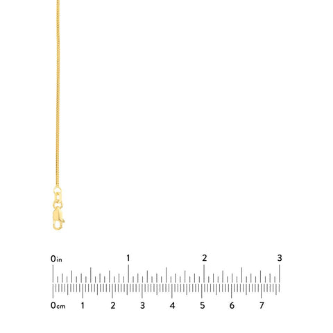 14k Yellow Gold 1.1mm Round Franco Cable Lobster Claw Closure 16 Inch Jewelry Gifts for Women JewelryWeb