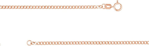 14k Rose Gold 1.95mm Open Curb 5mm Spring Ring Closure 16 Inch Jewelry Gifts for Women JewelryWeb