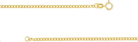 14k Yellow Gold 1.95mm Open Curb 5mm Spring Ring Closure 16 Inch Jewelry Gifts for Women JewelryWeb