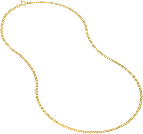 14k Yellow Gold 1.95mm Open Curb 5mm Spring Ring Closure 16 Inch Jewelry Gifts for Women JewelryWeb