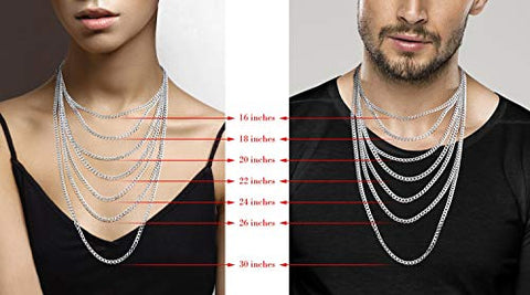 Miabella Womens, Mens Solid 925 Sterling Silver Italian 5mm Diamond Cut Cuban Link Curb Chain Necklace, 20 Inches Miabella