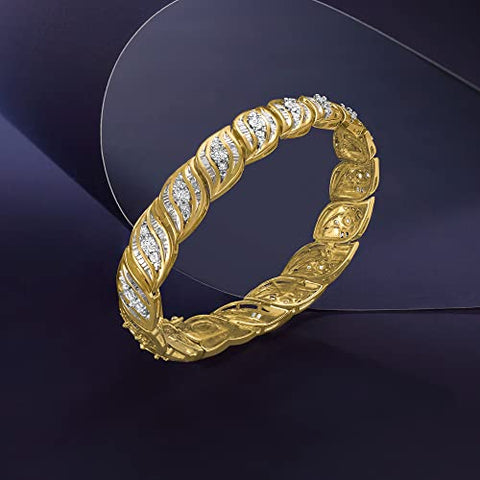 Ross-Simons 1.00 ct. t.w. Diamond Bracelet in 18kt Gold Over Sterling. 7 inches Ross-Simons