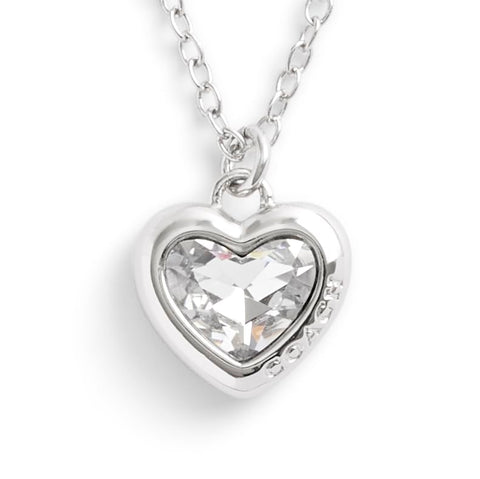 COACH Womens Stone Heart Pendant Necklace Coach
