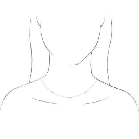 14k Yellow Gold 3 stone Natural Diamond Straight Baguette 3.5x1.8mm 18 Inch I1 H+ Polished 0.2 Carat Jewelry Gifts for Women JewelryWeb