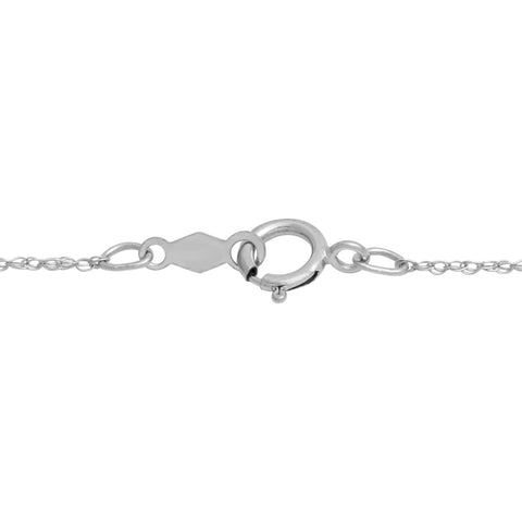 Amazon Essentials 10K White Gold Diamond Twist Pendant Necklace (1/4 cttw), 18" (previously Amazon Collection) Amazon Essentials