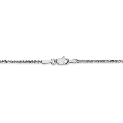 14k White Gold Solid Spring Ring 1.7mm Ropa 14 Inch Jewelry Gifts for Women JewelryWeb