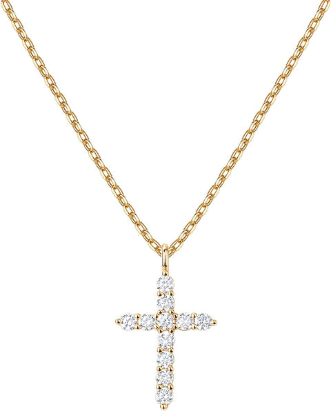 PAVOI Womens 14K Gold Plated – Yellow Gold Faith Necklace with Pendant PAVOI