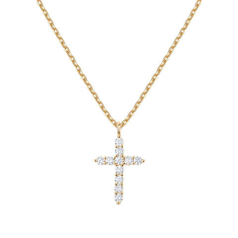 PAVOI Womens 14K Gold Plated – Yellow Gold Faith Necklace with Pendant PAVOI