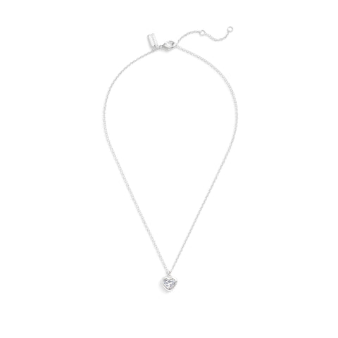 COACH Womens Stone Heart Pendant Necklace Coach