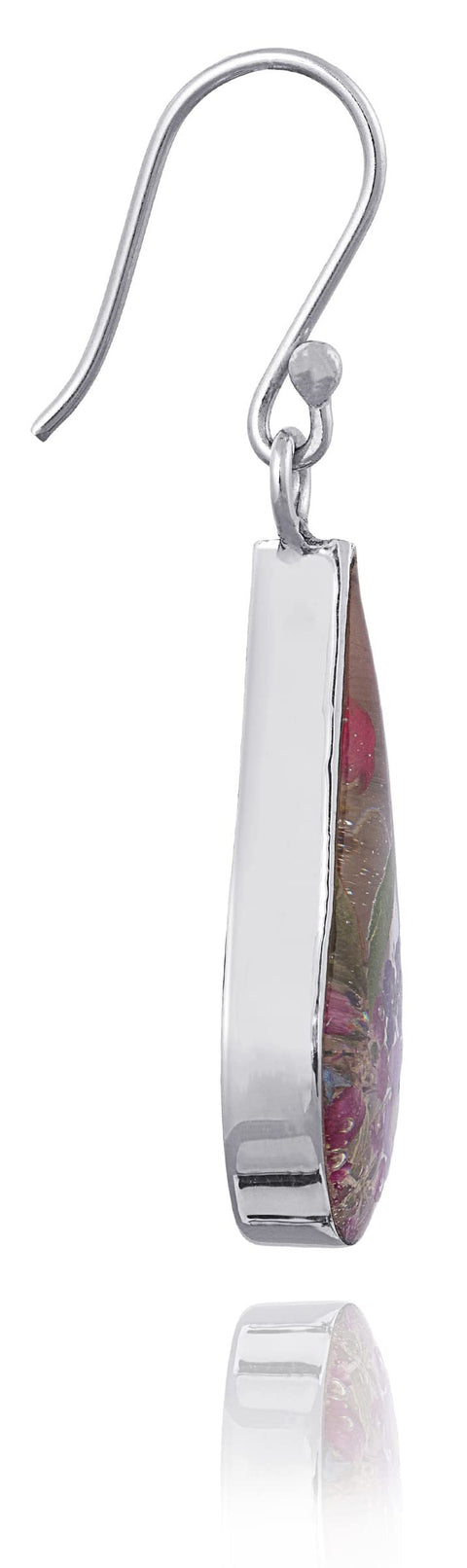Amazon Essentials Sterling Silver Multi Pressed Flower Teardrop Earrings (previously Amazon Collection) Amazon Essentials