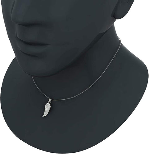 Angel Wings 14K gold Diamond Necklaces for women-girls Charm w/o Chain Gift Box Authenticity Cards (I,I1) Glitz Design