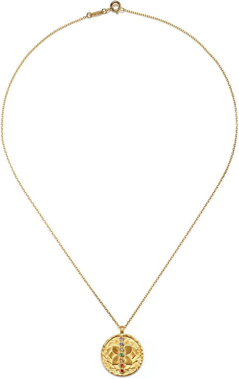 Satya Jewelry Multi Stone Chakra Pendant Necklace 18-Inch, One Size Satya Jewelry