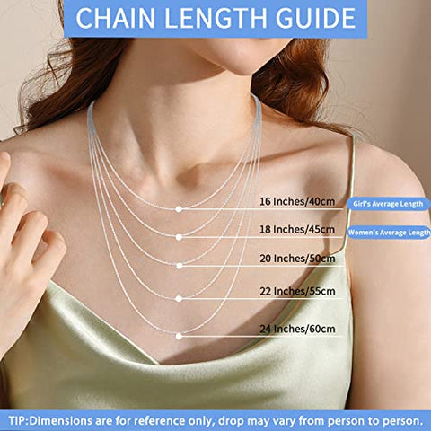 Jewlpire 925 Sterling Silver Chain Necklace Chain for Women Girls 1.1mm Cable Chain Necklace Upgraded Spring-Ring Clasp - Thin & Sturdy - Italian Quality 18 Inch Jewlpire