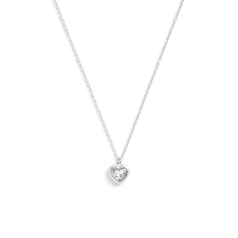 COACH Womens Stone Heart Pendant Necklace Coach